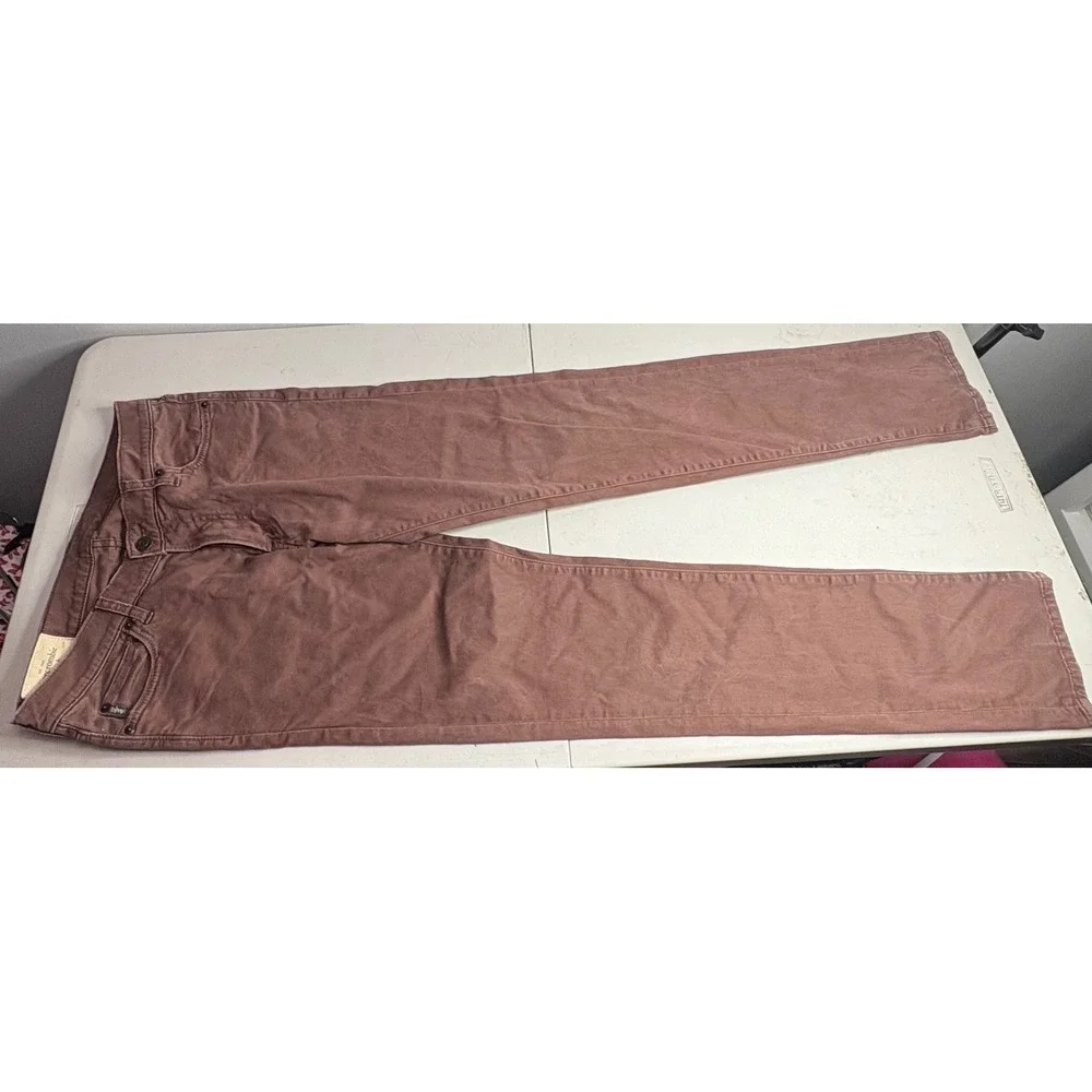 Abercrombie Fitch Mens Brown Straight Leg Pants W31 L34 Casual Everyday